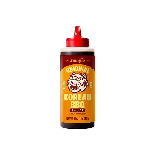 A bottle of Sempio Original Korean BBQ Sauce on a white background.