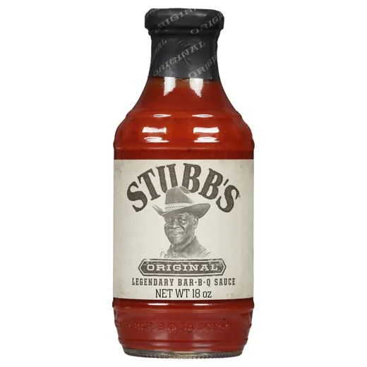 A single bottle of Stubb's Original BBQ sauce on a white background.