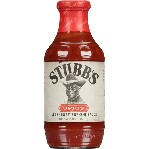 Another product shot of the Stubb's Spicy BBQ sauce bottle.