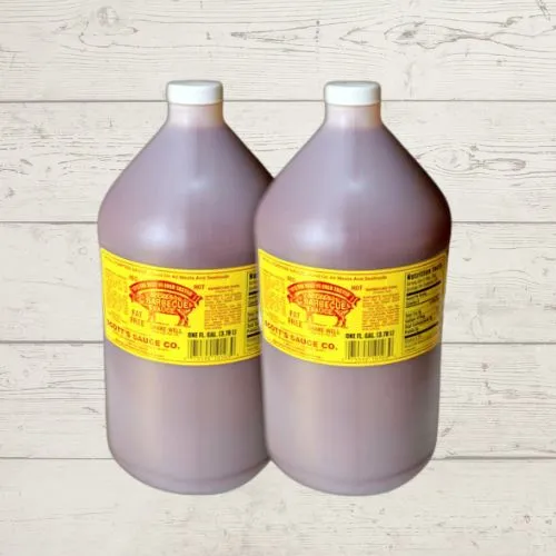 2 - 1 Gallon Bottles of Scott’s<br>BBQ Sauce (128 fl oz)